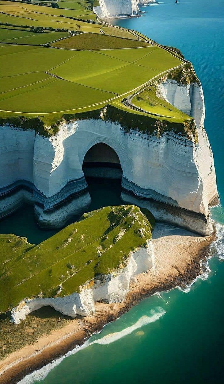 731x1251, 375 Kb / White Cliffs, old harry rocks, берег, море, скалы, Англия, Нормандия