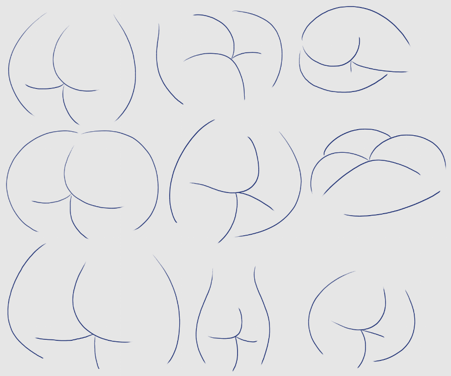 896x748, 45 Kb / Попа, рисунок, линия