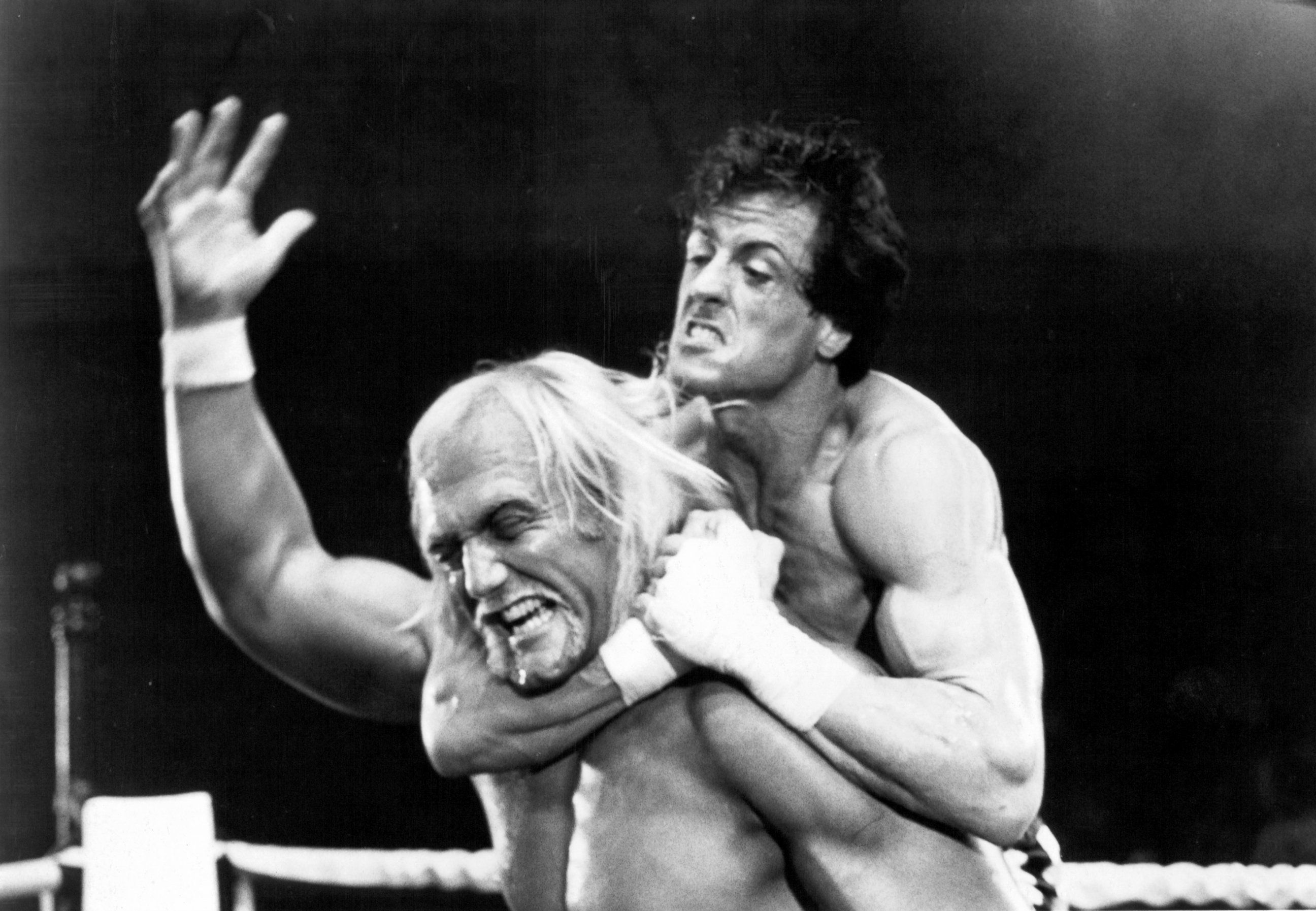 2592x1794, 514 Kb / Халк Хоган, Сталлоне, ч/б, Рокки