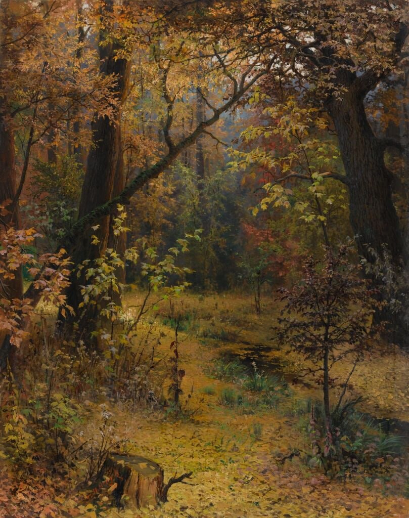 809x1024, 215 Kb / Картина, масло, осеннее утро