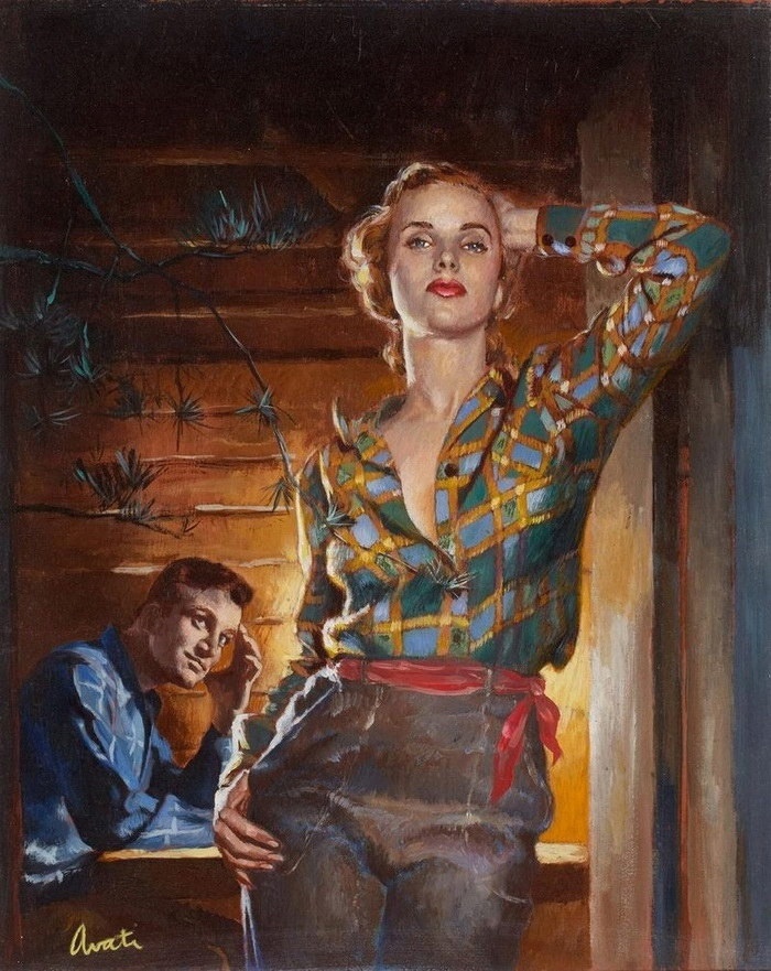 700x881, 240 Kb / рисунок, женщина, мужчина