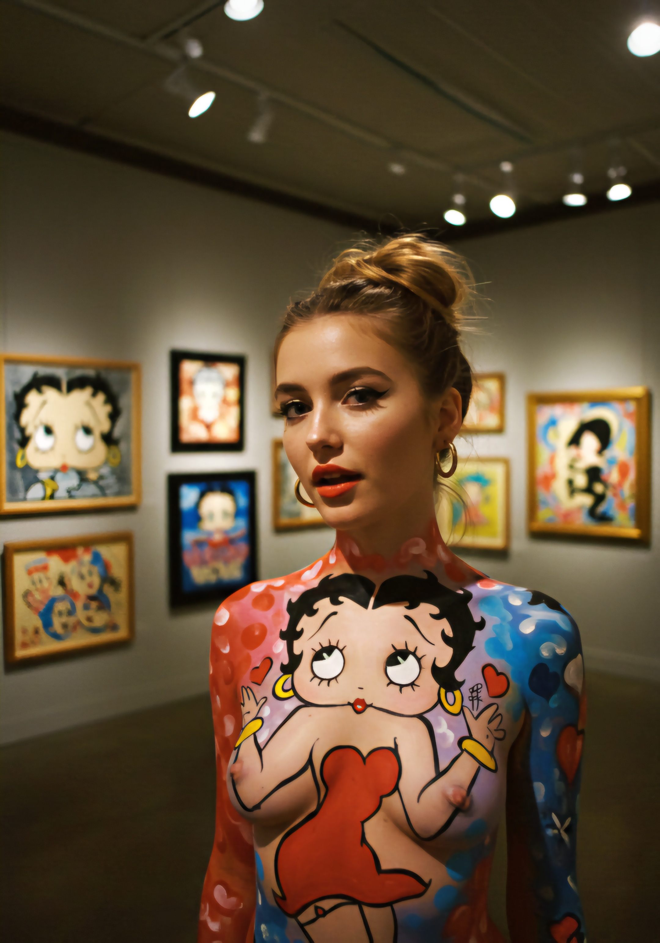 2160x3084, 401 Kb / Мульт, помада, картина, бодиарт