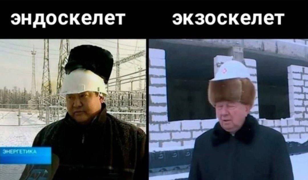 1080x631, 78 Kb / зима, снег, шапка, каска, эндоскелет, экзоскелет