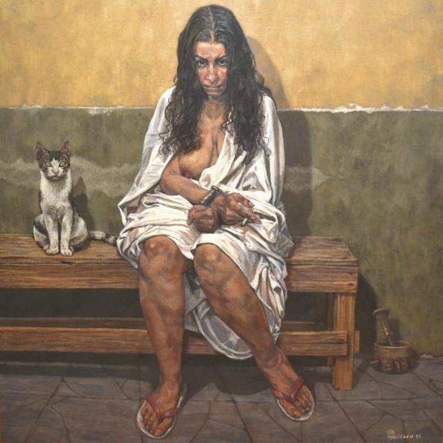 640x640, 252 Kb / Женщина, тюрьма, кошка, валид эбейд