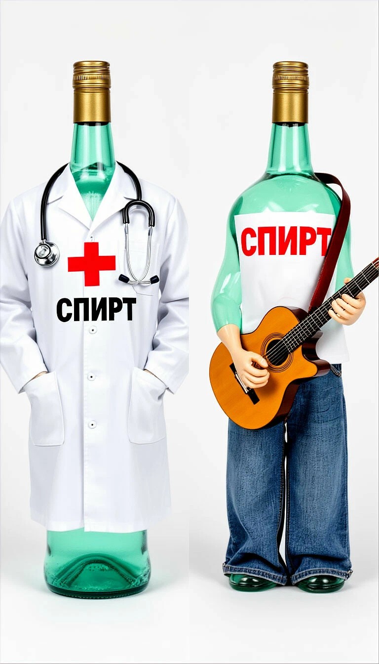 768x1344, 155 Kb / Бутылки, спирт, халат, гитара, шедеврум, ии