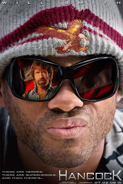 404x600, 64 Kb / Хенкок, чак норрис, очки, афиша, отражение