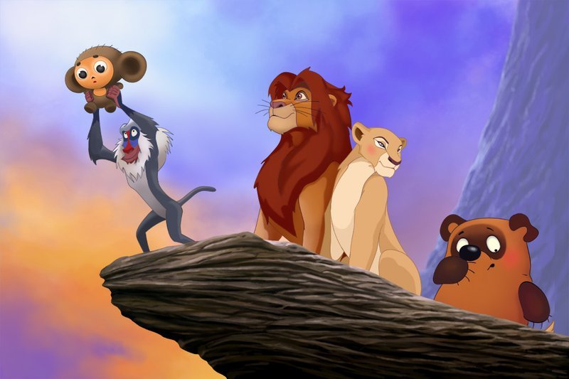 800x533, 61 Kb / винни-пух, чебурашка, лев, мультфильм, м/ф, йобаныстыд