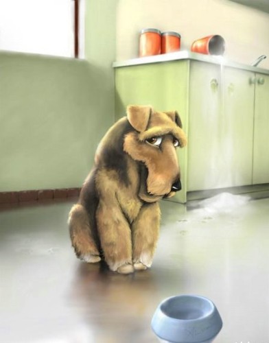 392x500, 28 Kb / собака, пакостник, рисунок