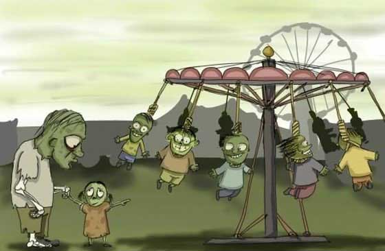 560x366, 22 Kb / зомби, карусель