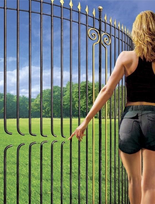 540x709, 95 Kb / девушка, забор, сила