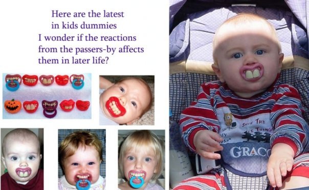 604x372, 58 Kb / соски, зубастые, дети, малыши, зубы, обман зрения