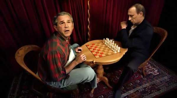 600x332, 24 Kb / путин, буш, шахматы, шашки