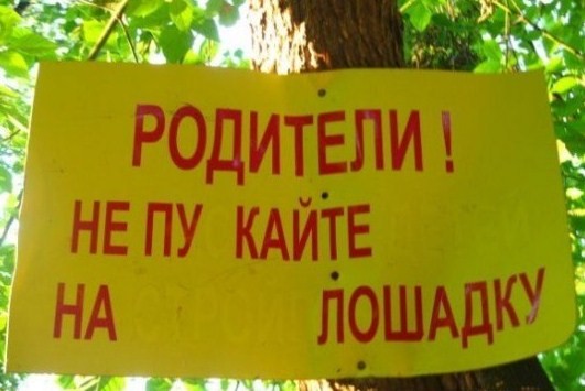 531x355, 55 Kb / родители, лошадка, надпись, плакат