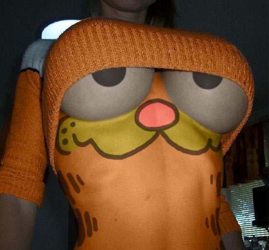 551x513, 70 Kb / гарфилд, бодиарт, кофта