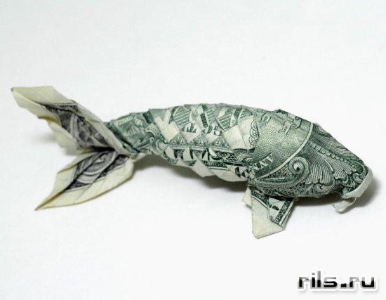 550x427, 28 Kb / доллар, бакс, карп, щячло, оригами