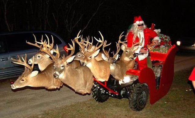 639x387, 72 Kb / санта клаус, олени