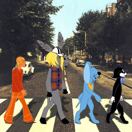 449x449, 168 Kb / бременские музыканты, битлз, переход, фотожаба, the Beatles, Abbey Road