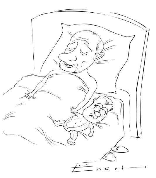 533x605, 113 Kb / путин, медведев, кровать, мишка