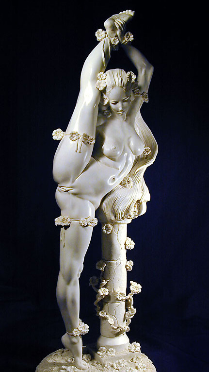 431x766, 98 Kb / скульптура, искусство, цветы, растяжка, шпагат