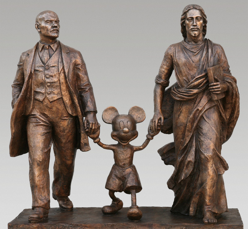 800x740, 170 Kb / микки маус, ленин, иисус