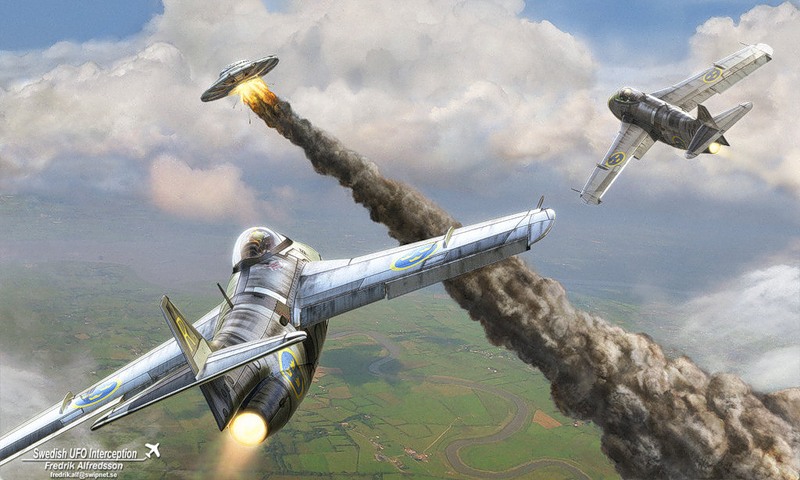 800x480, 102 Kb / НЛО, самолёт, перехват