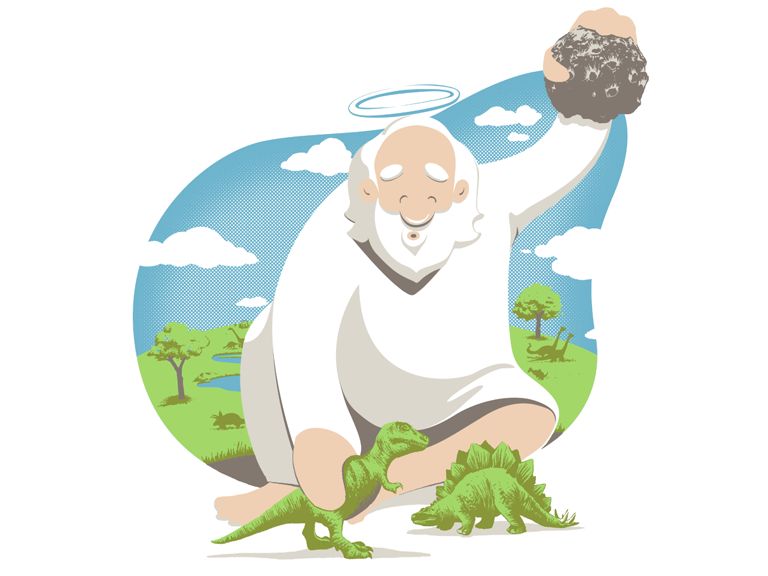 768x576, 41 Kb / бог, астероид, динозавры, игра