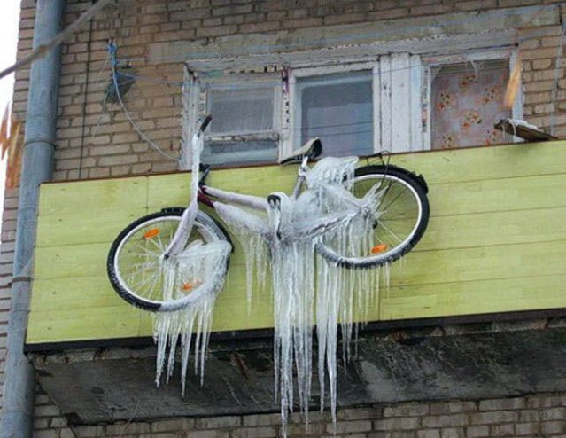 639x494, 93 Kb / лед, велосипед