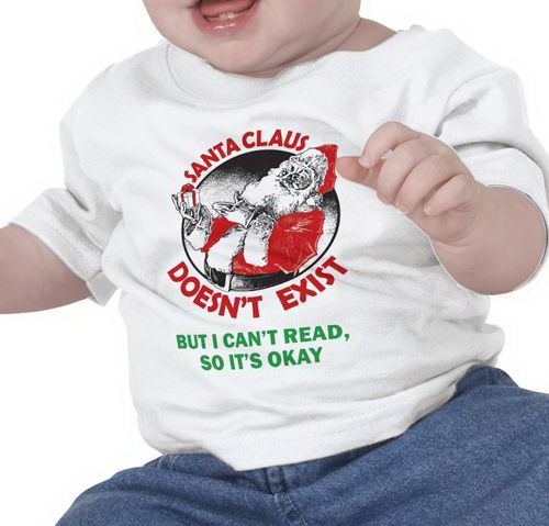 500x479, 49 Kb / футболка, надпись, малыш, санта