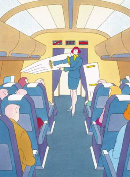 425x576, 58 Kb / самолет, крылья, стюардесса