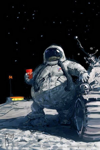 401x600, 36 Kb / космонавт, скафандр, кола, макдональдс