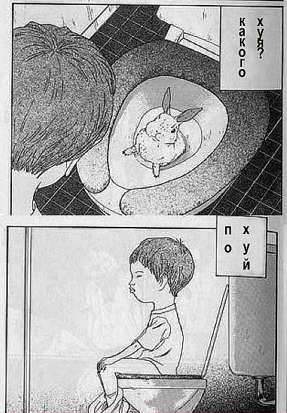 408x586, 85 Kb / тупость, похуй, заяц, унитаз