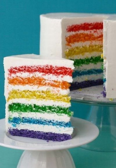 399x580, 61 Kb / радуга, торт