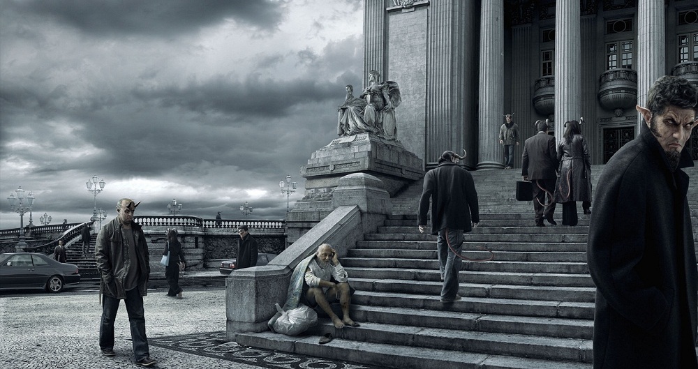 1000x529, 223 Kb / вампир, лестница, рога, нечисть