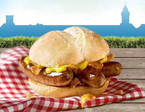 590x455, 109 Kb / НЮРНБУРГЕР, еда, булка, колбаса