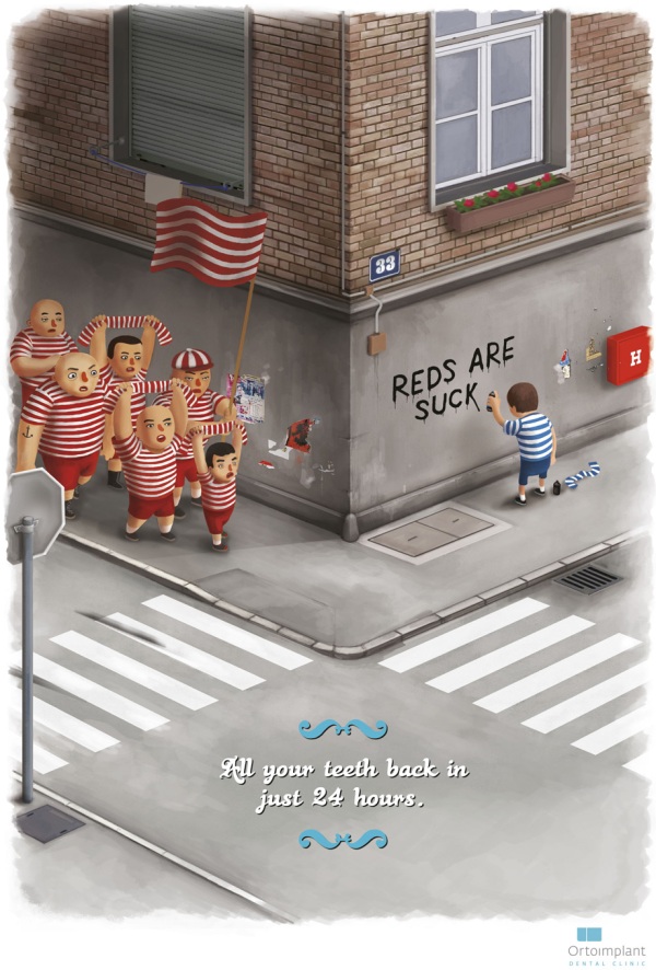 600x886, 154 Kb / реклама, фанаты, болельщики, стоматология