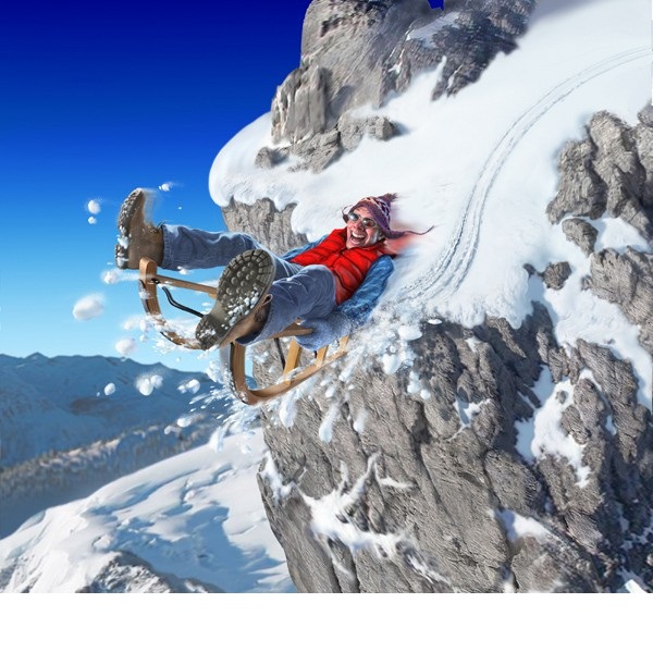 600x599, 127 Kb / Марк Фредриксон, санки, горы, снег