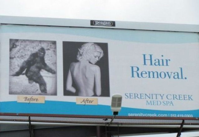 639x439, 54 Kb / реклама, волосы, обезьяна, биллборд