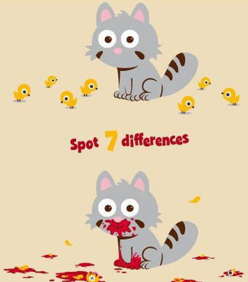 495x561, 43 Kb / кот, цыплята, отличия