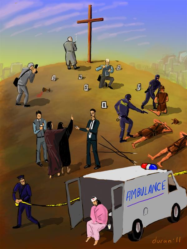 600x800, 62 Kb / гологофа, исус, крест, омон, скорая, лепра