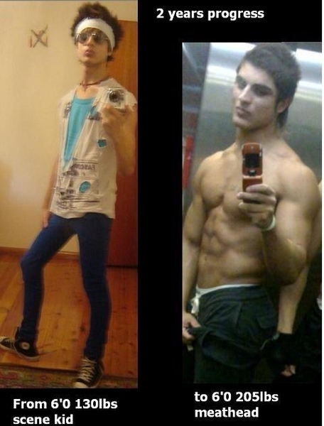 456x600, 142 Kb / парень, разница, эмо, качок