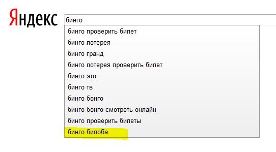 542x299, 34 Kb / яндекс, бинго