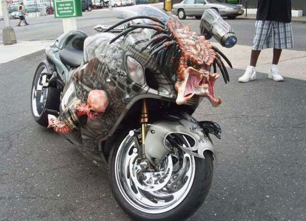 629x455, 104 Kb / хищник, мотоцикл, аэрография