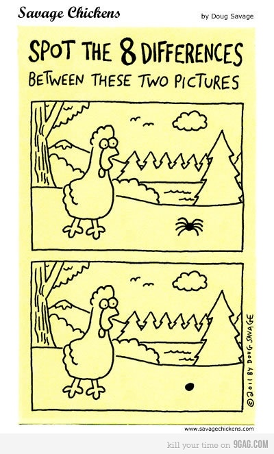 400x663, 102 Kb / комикс, отличия, курица, паук