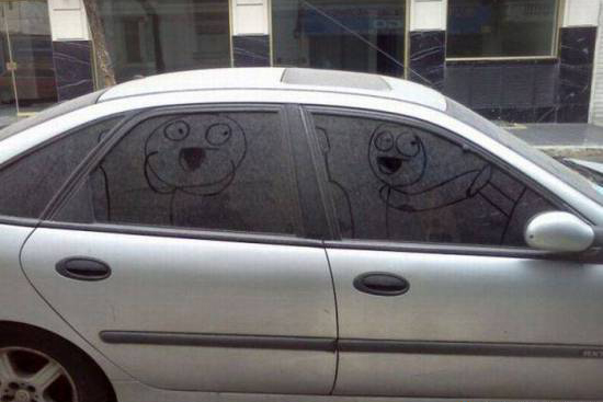 550x367, 97 Kb / авто, рисунки на стекле