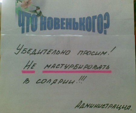 450x373, 33 Kb / объявление, солярий, мастурбация