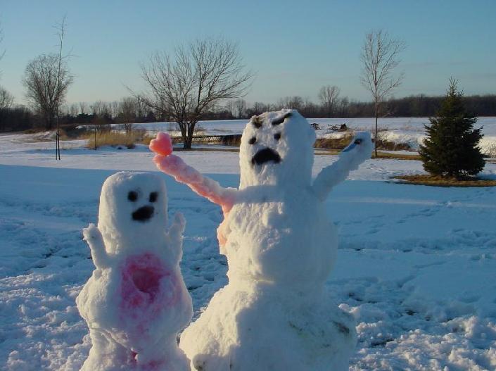 705x527, 48 Kb / снеговики, зима, сердце