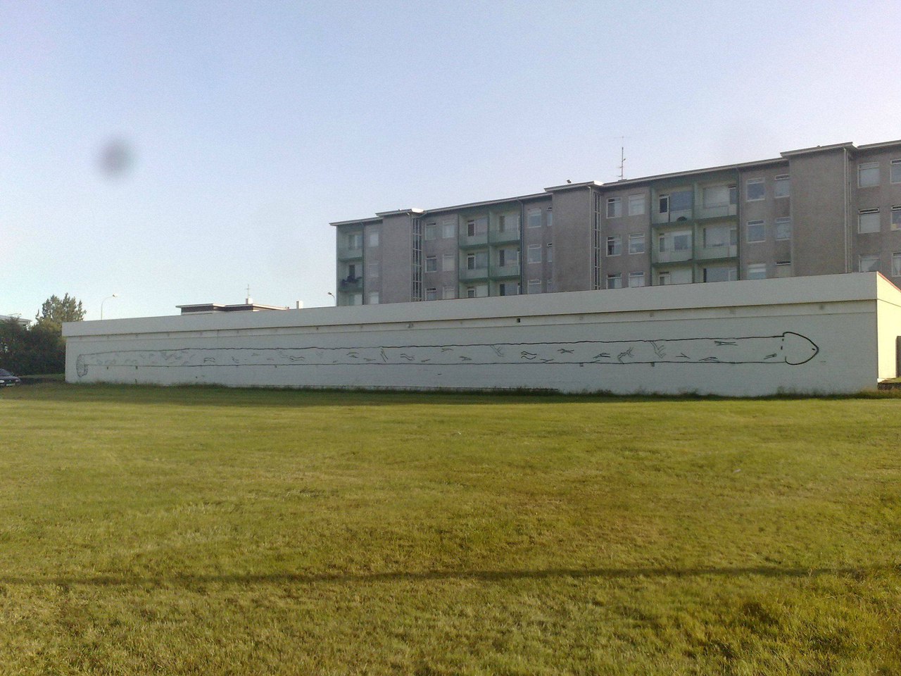 1280x960, 243 Kb / граффити, хуй, стена, панелька, дом