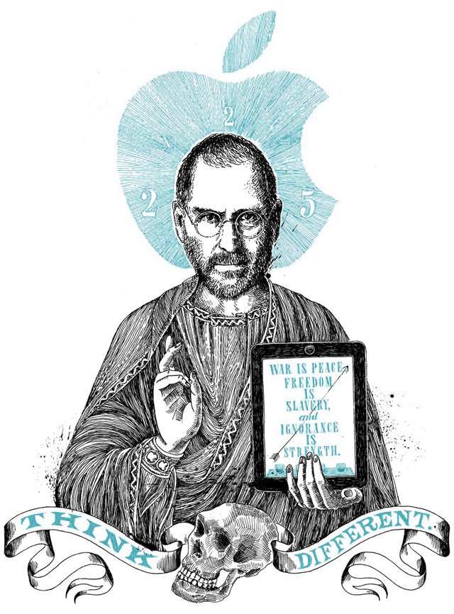 640x866, 135 Kb / Джоббс, apple, iPad, Оруэлл, икона