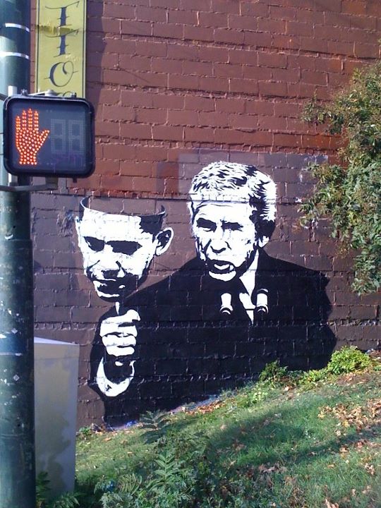 540x720, 93 Kb / обама, маска, буш