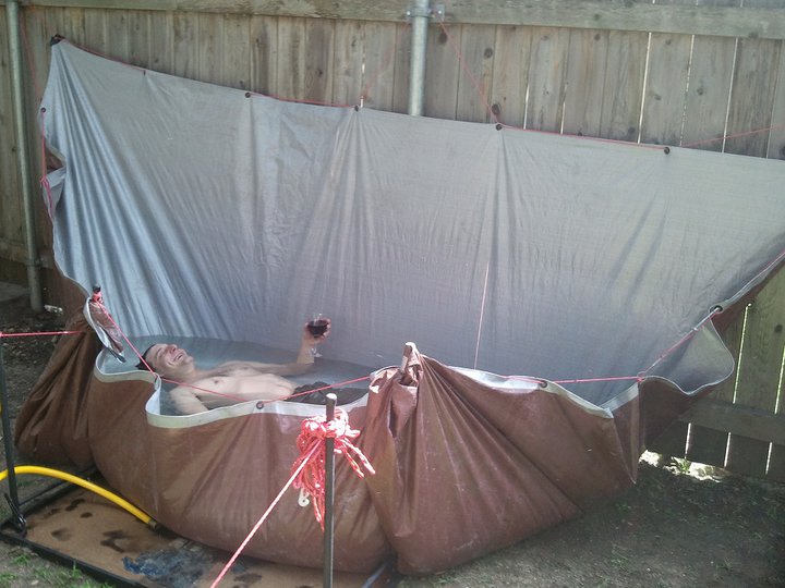 720x540, 74 Kb / бассейн, брезент, тент, бокал, забор